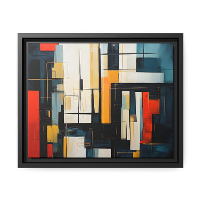 Framed Canvas Abstract Minimalistic Modern Style Floating Canvas Maze Style Framed Artwork 