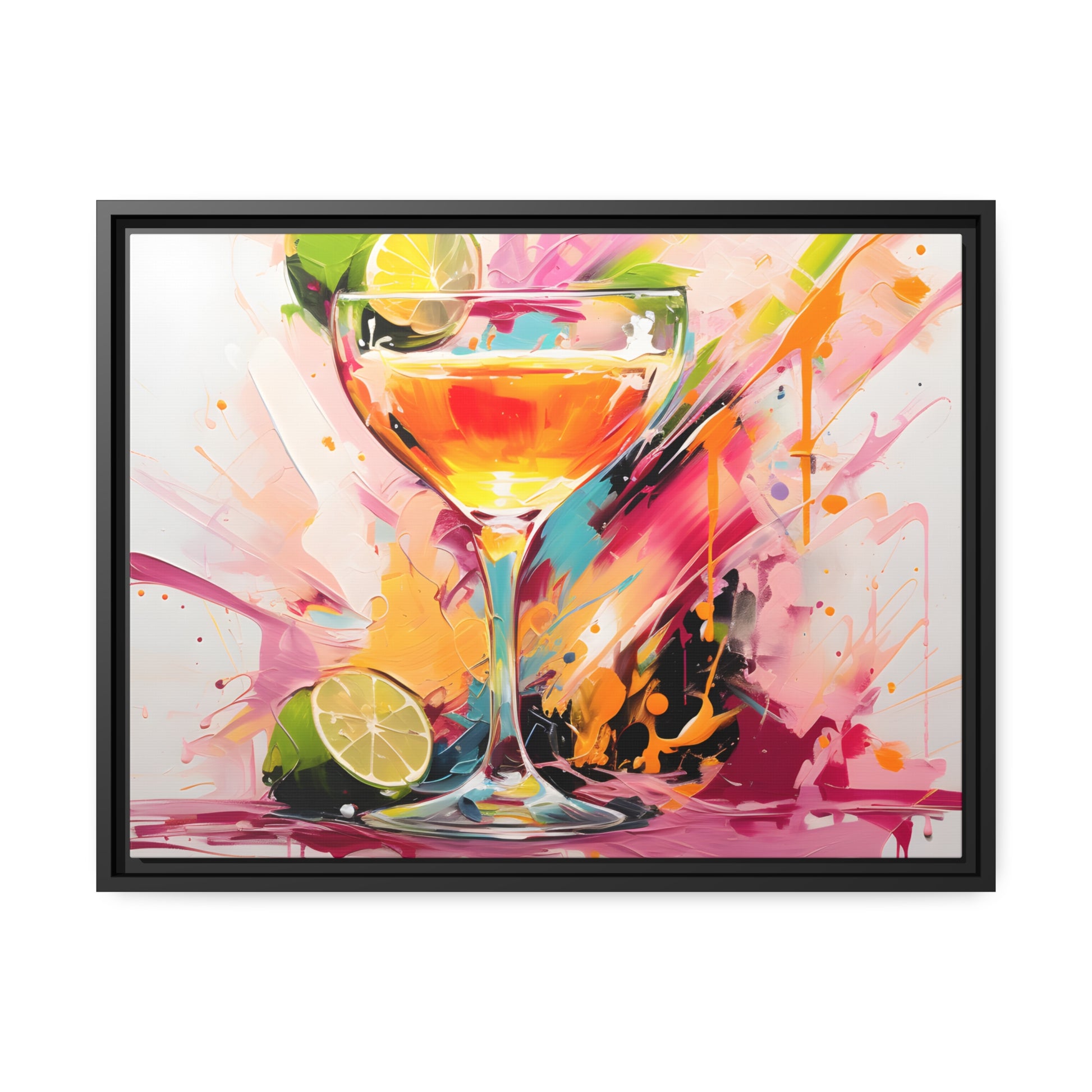 Vibrant Alcohol Framed Artwork Attention Grabbing Conversation Starter