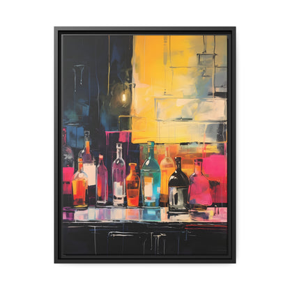 Framed Canvas artwork Bar/Night Life Art Framed Canvas Painting Alcohol Art