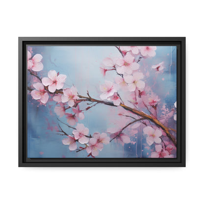 Framed Canvas Nature Inspired Artwork Stunning Gloomy Cherry Blossom Tree Oil Painting Style Framed Canvas  Print