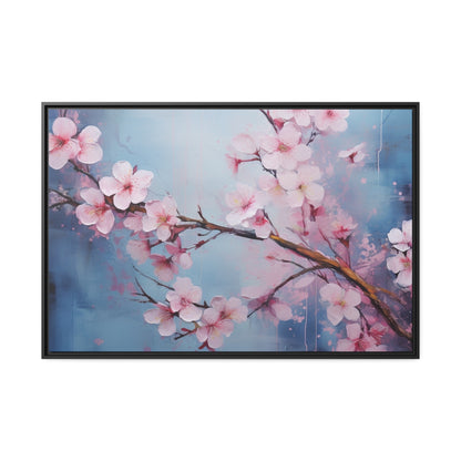 Framed Canvas Nature Inspired Artwork Stunning Gloomy Cherry Blossom Tree Oil Painting Style Framed Canvas  Print