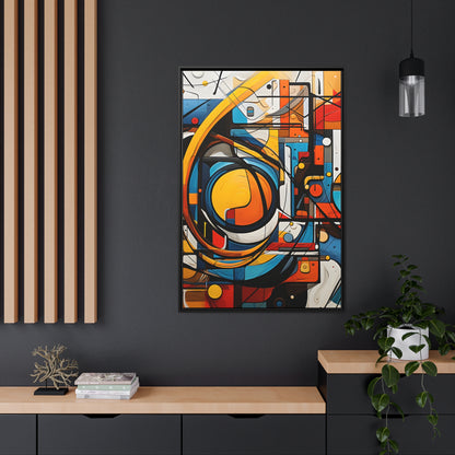 Unique Vibrant Bright Attention Grabbing Framed Abstract Artwork