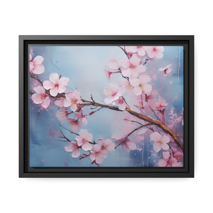 Framed Canvas Nature Inspired Artwork Stunning Gloomy Cherry Blossom Tree Oil Painting Style Framed Canvas  Print