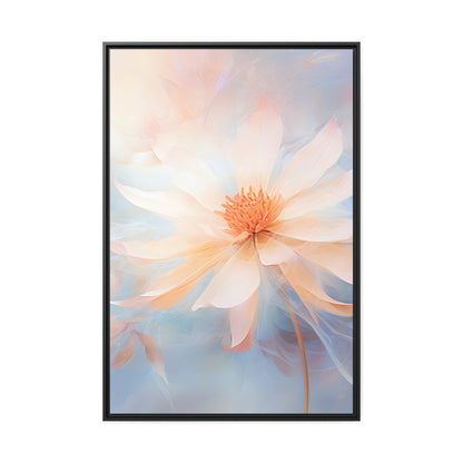 Framed Canvas Watercolor Style Soft Daisy Flower Floating Canvas