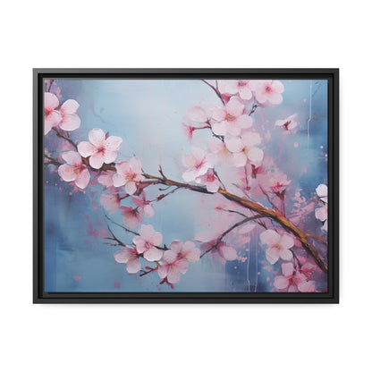 Framed Canvas Nature Inspired Artwork Stunning Gloomy Cherry Blossom Tree Oil Painting Style Framed Canvas  Print