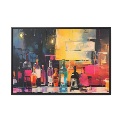 Framed Canvas artwork Bar/Night Life Art Framed Canvas Painting Alcohol Art