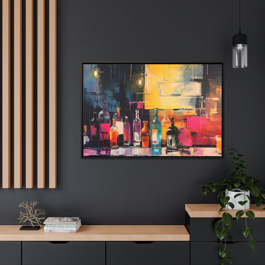 Framed Canvas artwork Bar/Night Life Art Framed Canvas Painting Alcohol Art