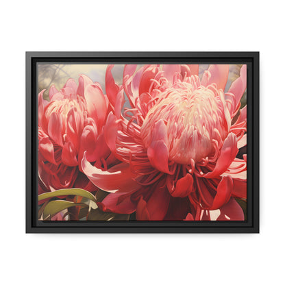 Framed Canvas Nature Inspired Artwork Stunning Bright Vibrant Blooming Wattle Oil Painting Style Framed Print