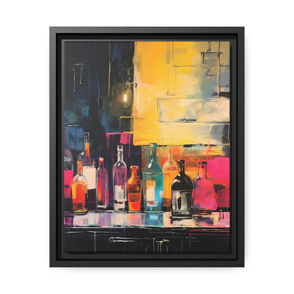 Framed Canvas artwork Bar/Night Life Art Framed Canvas Painting Alcohol Art