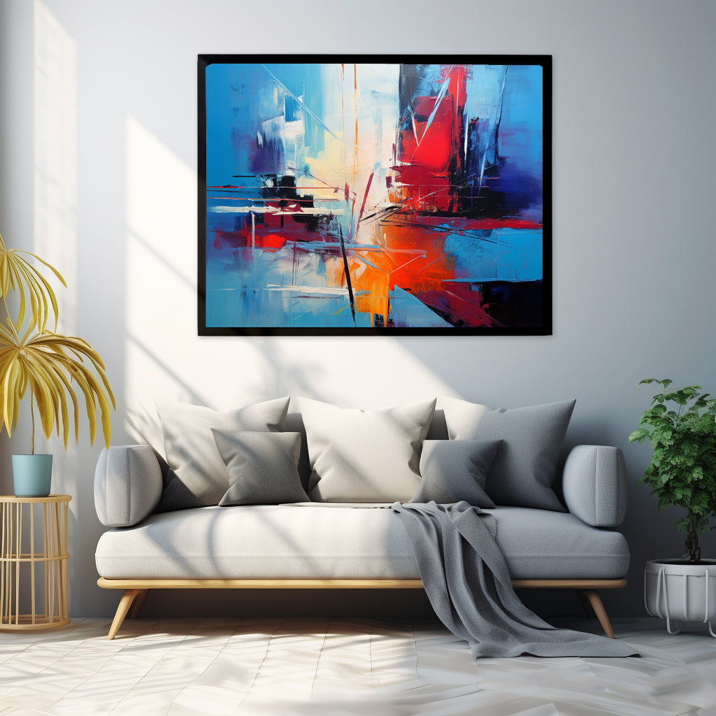 Framed Abstract artwork Vibrant Stunning Style Abstract Art