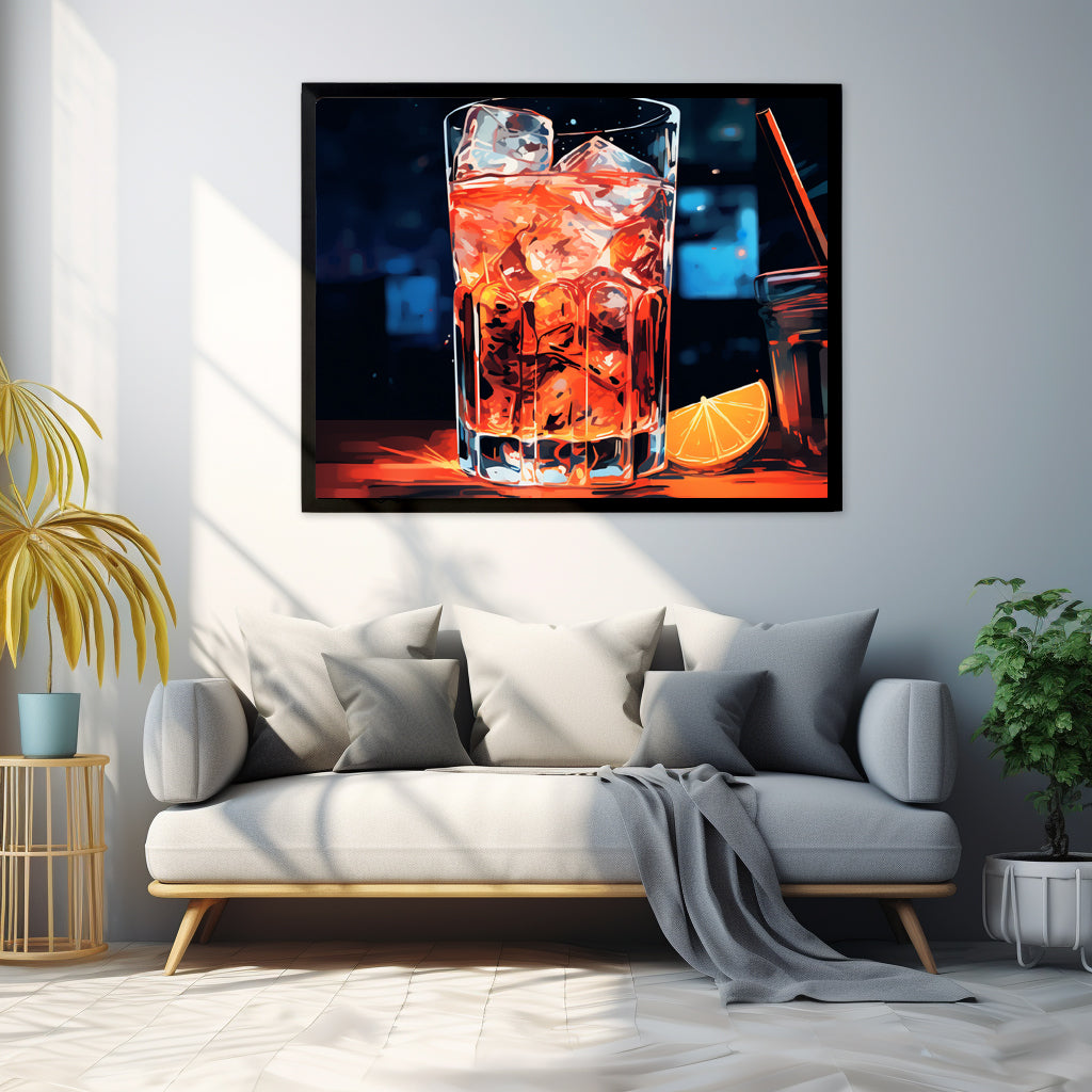 Framed artwork Bar/Night Life Art Framed Painting Alcohol Art