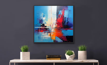 Framed Abstract artwork Vibrant Stunning Style Abstract Art