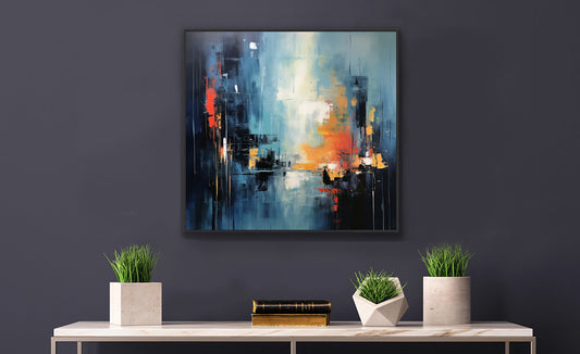 Framed Print Abstract Artwork Smooth Warm Color Combination Abstract Art Framed Poster