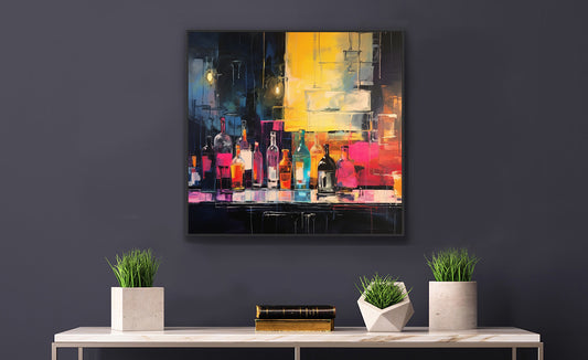 Framed artwork Bar/Night Life Art Framed Painting Alcohol Art