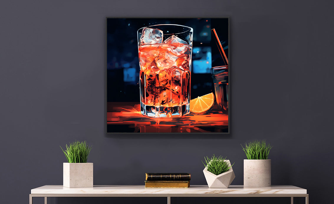 Framed Artwork Bar/Night Life Art Framed Painting Alcohol Art