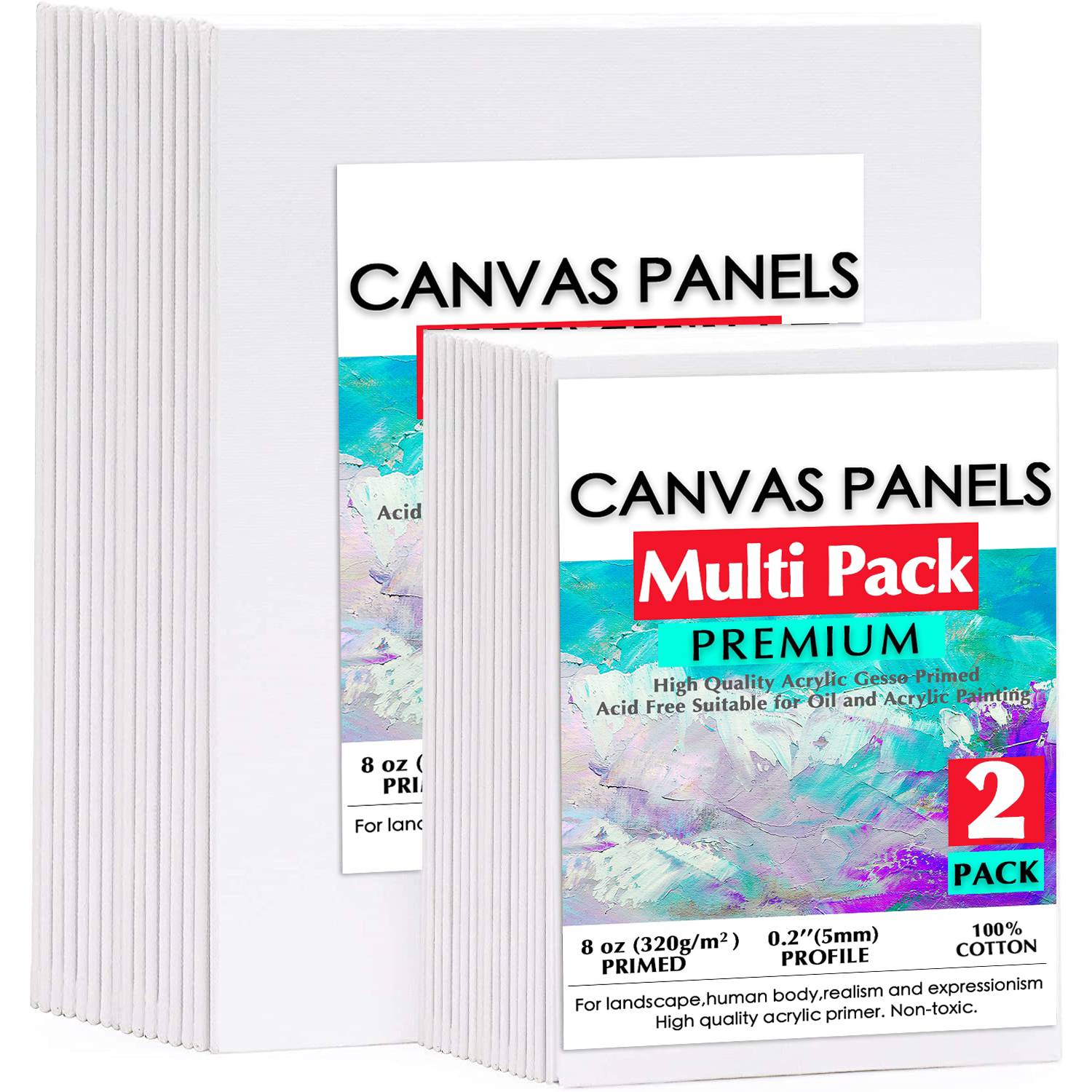 Blank Canvas For Painting 4 Pack White Cotton Stretched