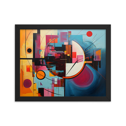 Framed Poster Abstract Shape Art Attention Grabbing Conversation Starting Art Piece 11x14" 