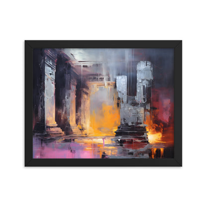 Framed Abstract artwork Vibrant Art Framed Oil Painting Abstract Art