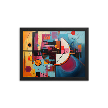 Framed Poster Abstract Shape Art Attention Grabbing Conversation Starting Art Piece 12x16"