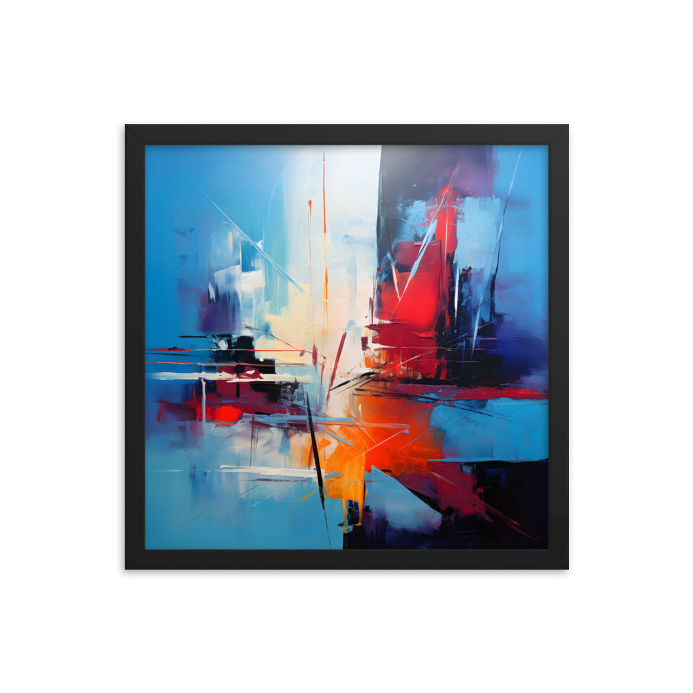 Framed Abstract artwork Vibrant Stunning Style Abstract Art