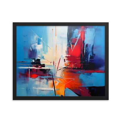 Framed Abstract artwork Vibrant Stunning Style Abstract Art