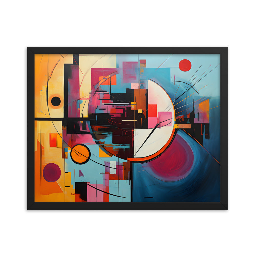 Framed Poster Abstract Shape Art Attention Grabbing Conversation Starting Art Piece 16x20"