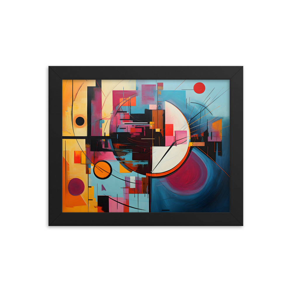 Framed Poster Abstract Shape Art Attention Grabbing Conversation Starting Art Piece 8x10"